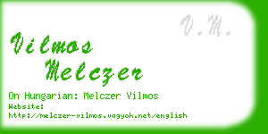 vilmos melczer business card